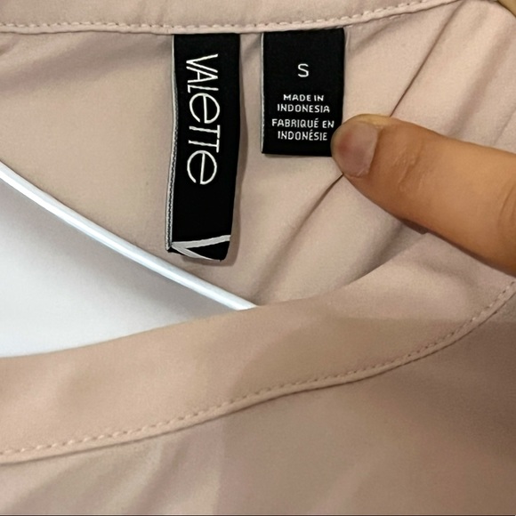 Valette Blush Oversized Pink Sleeveless Zippered Blouse - Size Small - Picture 3 of 5